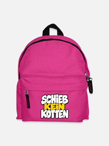 Schieb kein Kotten – Lustiger Spruch - Kinder Rucksack - Fuchsia