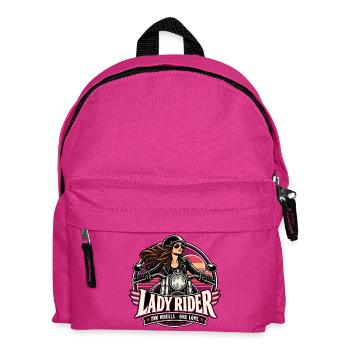 Lady Rider Motorradheldin - Kinder Rucksack - Fuchsia - Vorne