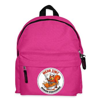 Backen Zimt Konditor Eichhörnchen Bäcker T-Shirt - Kinder Rucksack - Fuchsia - Vorne