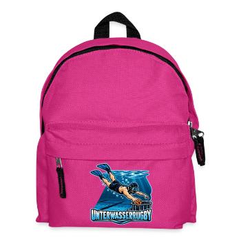 Unterwasser Rugby Action-Illustration - Kinder Rucksack - Fuchsia - Vorne