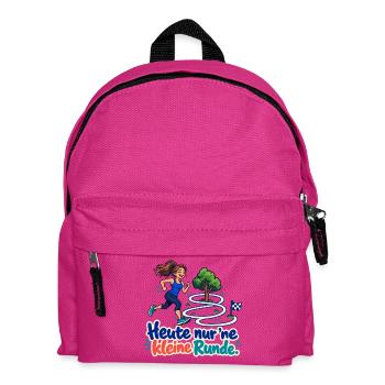 Joggerin auf kleiner Runde - Kinder Rucksack - Fuchsia - Vorne