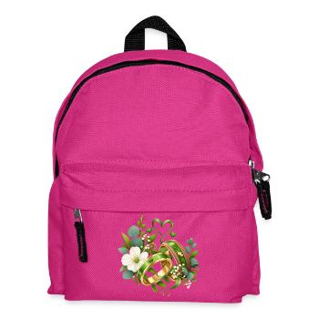 Grünehochzeit , Grünes Liebesband Hochzeitsdesign - Kinder Rucksack - Fuchsia - Vorne