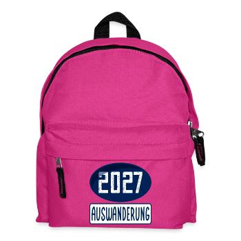 Auswanderung 2027 - Kinder Rucksack - Fuchsia - Vorne