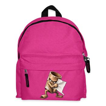Wütende Rolle reißt Papier - Kinder Rucksack - Fuchsia - Vorne