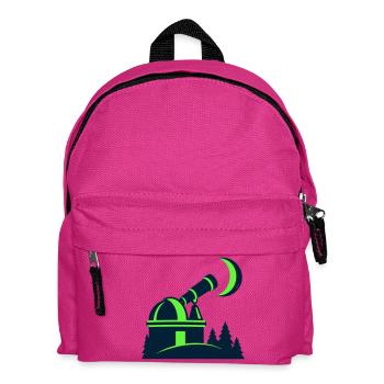 Sternwarte Teleskop Grafik - Kinder Rucksack - Fuchsia - Vorne