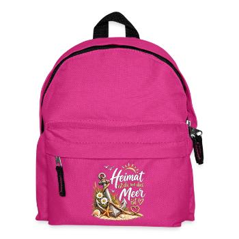 Heimat am Meer: Anker & Küste - Kinder Rucksack - Fuchsia - Vorne