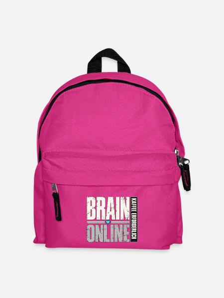 Gehirn Online Distressed Typo - Kinder Rucksack - Fuchsia
