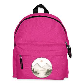 Mountain landscape - Kids' Backpack - fuchsia - Front