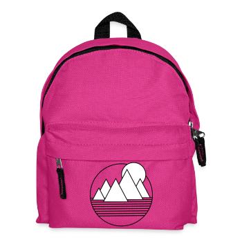 Minimalist desert landscape - Kids' Backpack - fuchsia - Front