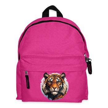 Tiger with glasses - Kids' Backpack - fuchsia - Front
