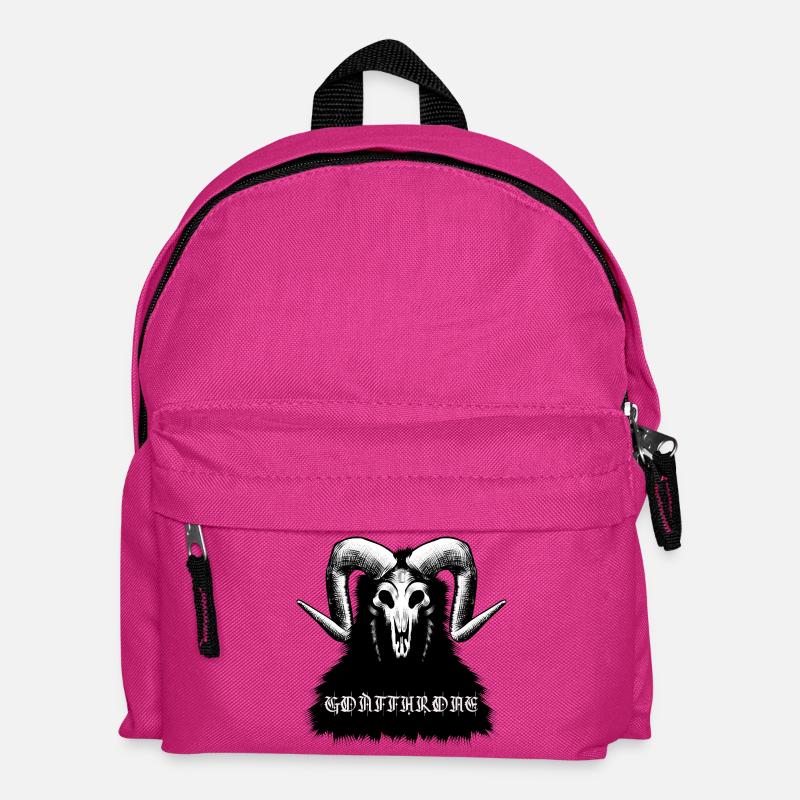 Goatthrone Goat Throne Design Metal DOOM - Kids' Backpack - fuchsia