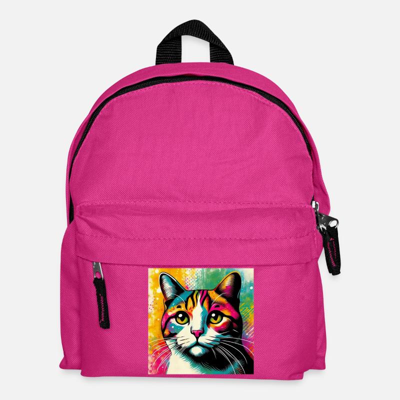 Katze - Kinder Rucksack - Fuchsia