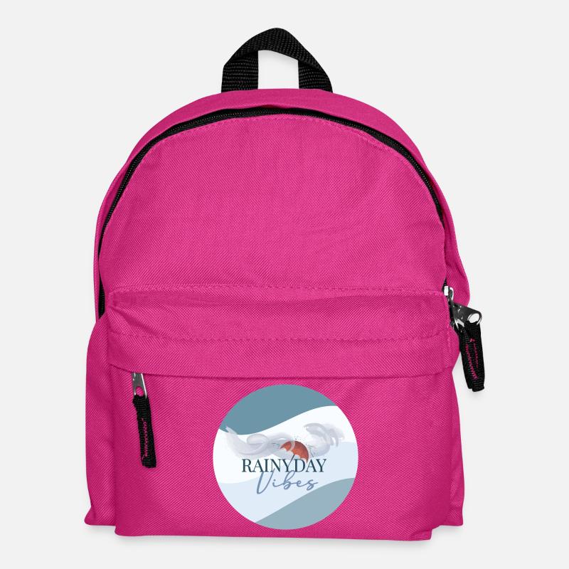 Rainy Day Vibes - Kinder Rucksack - Fuchsia