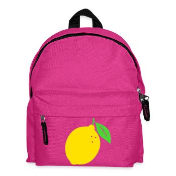 Lemon Flat Print Design - Kids' Backpack - fuchsia - Front