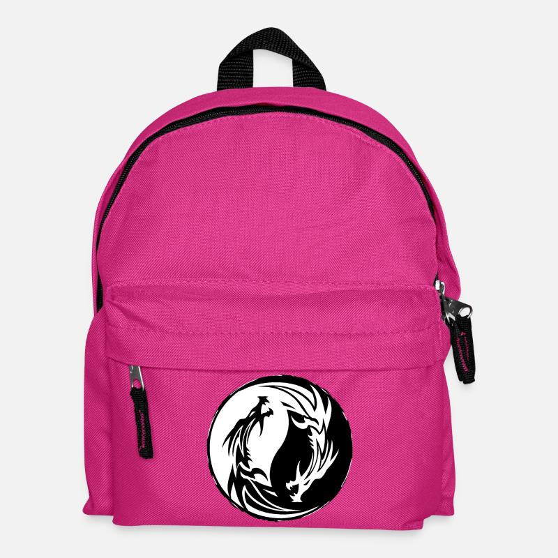 Drache Yin Yang - Kinder Rucksack - Fuchsia