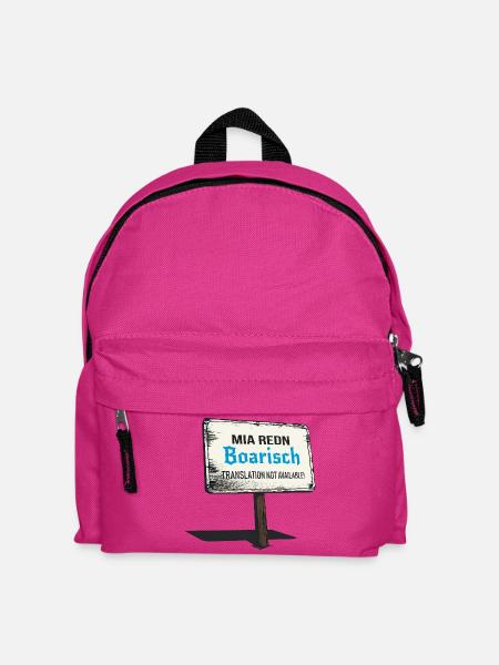 Mia Redn Boarisch Bayrischer Dialekt Humor - Kinder Rucksack - Fuchsia