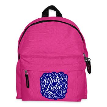 Winter Liebe Herz Winterlich - Kinder Rucksack - Fuchsia - Vorne