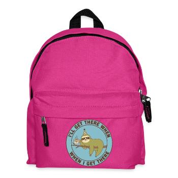 Sloth Monday Fuel Casual - Kids' Backpack - fuchsia - Front