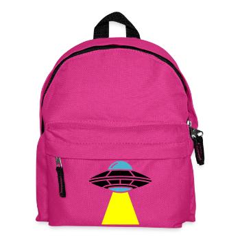 UFO Alien Raumschiff Licht - Kinder Rucksack - Fuchsia - Vorne