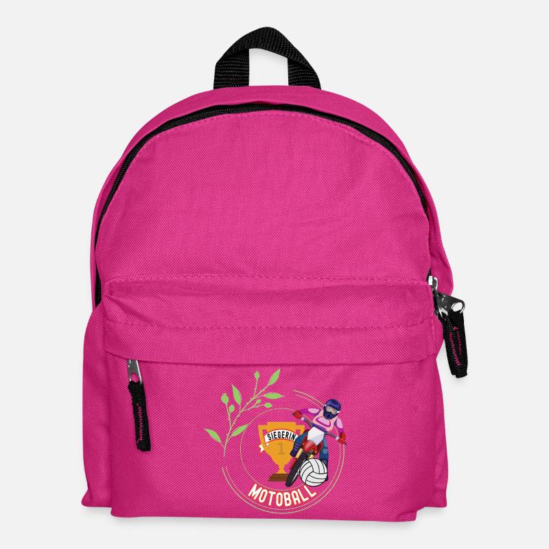 Motoball Siegerin Gewinner Turnier Meisterschaft - Kinder Rucksack - Fuchsia