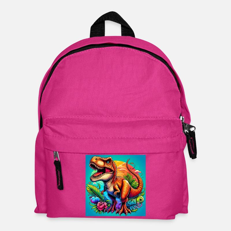 Dinosaurier - Kinder Rucksack - Fuchsia