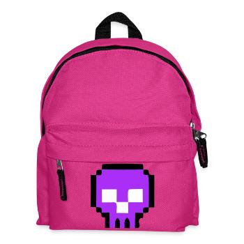 Pixel Skull Game Over - Kids' Backpack - fuchsia - Front