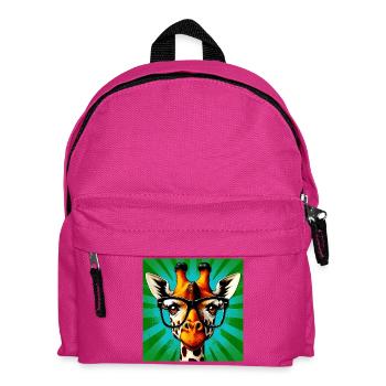 Giraffe - Kinder Rucksack - Fuchsia - Vorne