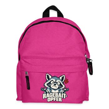 Ragebait Opfer Waschbär Jugendwort 2026 lustig - Kinder Rucksack - Fuchsia - Vorne