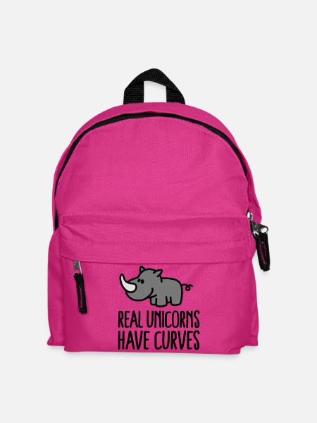 Real unicorns have curves - Kinder Rucksack - Fuchsia