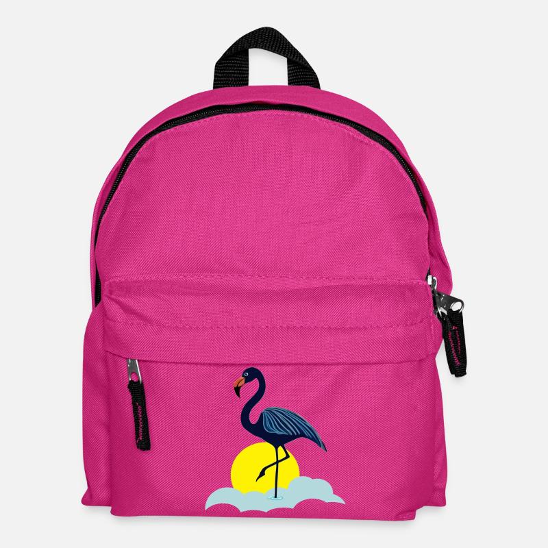 Blauer Flamingo - Kinder Rucksack - Fuchsia