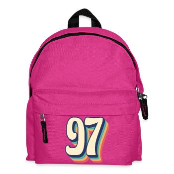 T-Shirt rétro Vintage numéro 97 quatre-vingt-dix-sept - Sac à dos Enfant - fuchsia - Devant