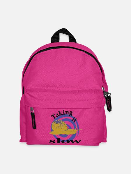 Entspannte Schnecke – Taking It Slow - Kinder Rucksack - Fuchsia