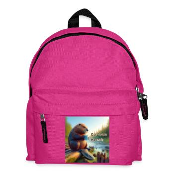 Biber Kaffeepause - Kinder Rucksack - Fuchsia - Vorne