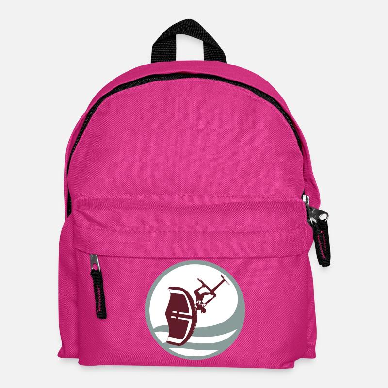 Silhouette d’action de wingfoil - Sac à dos Enfant - fuchsia