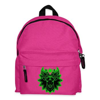 Mystic Deer: Wächter der geometrischen Natur - Kinder Rucksack - Fuchsia - Vorne