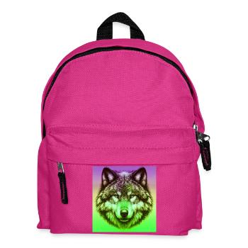 Wolf - Kinder Rucksack - Fuchsia - Vorne
