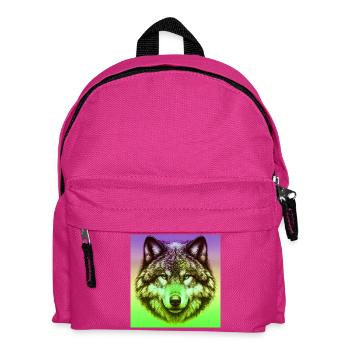 Wolf - Kids' Backpack - fuchsia - Front