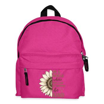 Sunflower Quote Be Kind - Kids' Backpack - fuchsia - Front