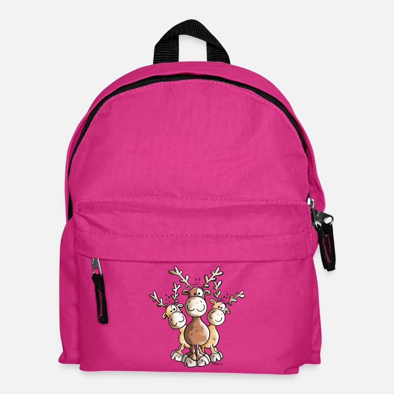 Elch Trio - Kinder Rucksack - Fuchsia