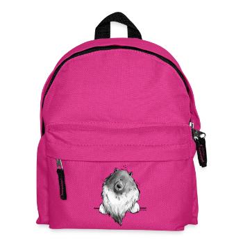 Funny Wolfsspitz I Comic Dog Gift - Kids' Backpack - fuchsia - Front