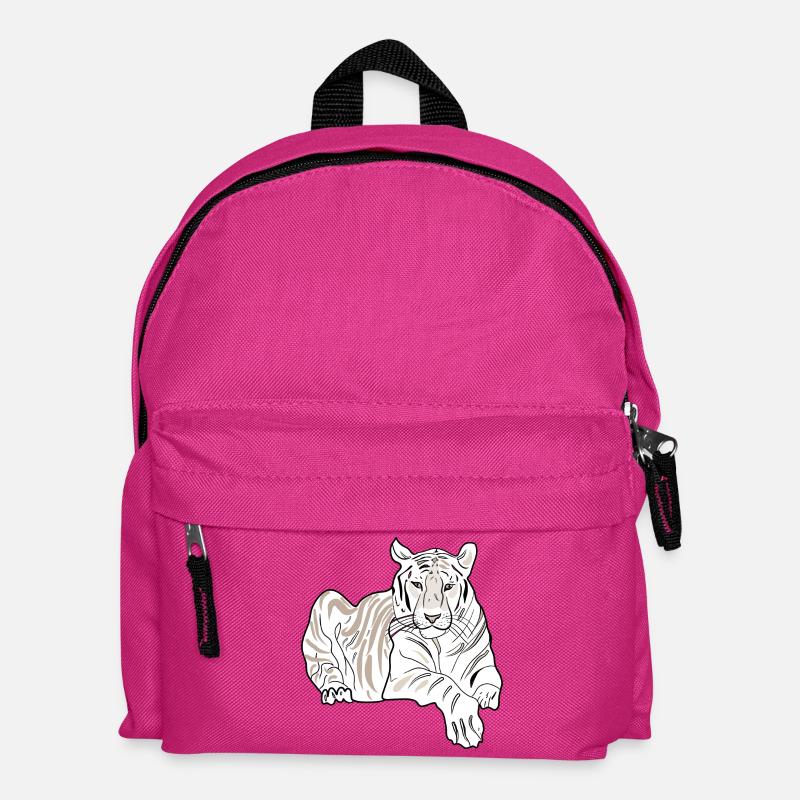 TIGRE COUCHÉ - Sac à dos Enfant - fuchsia