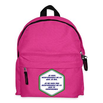 Ich bin verantwortlich für das, was ich sage - Kinder Rucksack - Fuchsia - Vorne