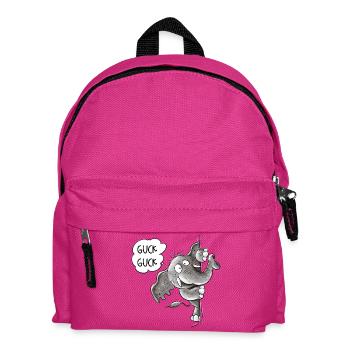 Drolliger Elefant Tiermotiv Wildtier Elefanten - Kinder Rucksack - Fuchsia - Vorne