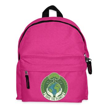 Save The Planet Eco Earth Day Nature Design - Kids' Backpack - fuchsia - Front