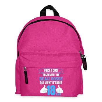 Birthday 18 Years Boy Funny Beau Gosse - Sac à dos Enfant - fuchsia - Devant
