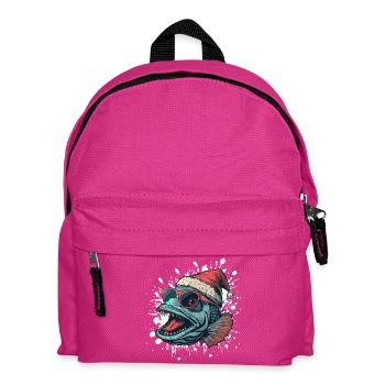 Piranha Fish Christmas Funny - Kids' Backpack - fuchsia - Front