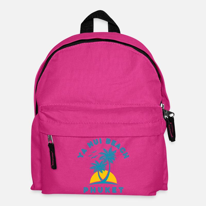 Phuket Beach Palm Sunset - Kids' Backpack - fuchsia
