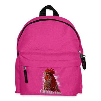 Hühner Fans -  Hahn - Gockel - ChickenDaddy - Kinder Rucksack - Fuchsia - Vorne