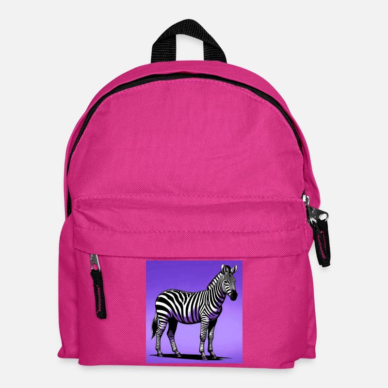 zebra - Kids' Backpack - fuchsia
