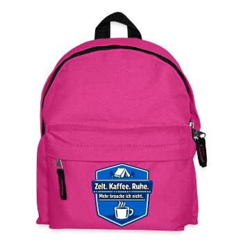 Camping Motorhome Saying - Kids' Backpack - fuchsia - Front